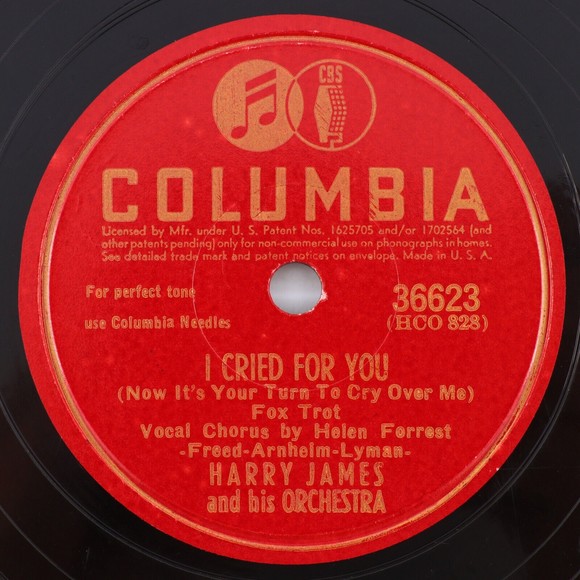 Harry James  - I Cried For You / Let Me Up - 1942 78 rpm Shellac Record 36623 - Picture 1 of 11